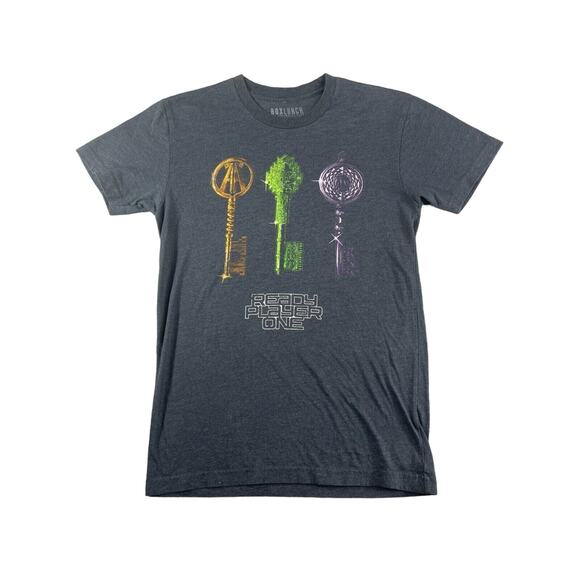 Ready Player One Shirt Mens XS Tee Gray Box Lunch Movie Video Game Graphic - Picture 1 of 9